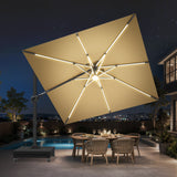Patioslife Aegis Signature Series Rotating Cantilever Patio Umbrella with Adjustable Tilt for Garden & Poolside