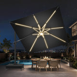 Patioslife Aegis Signature Series Rotating Cantilever Patio Umbrella with Adjustable Tilt for Garden & Poolside