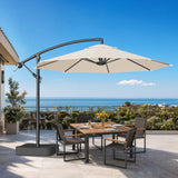 Patioslife Heavy Duty 3M Cantilever Parasol with Base – Premium Outdoor Shade for Patio, Garden & Backyard Living