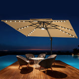 Patioslife Aegis Pro All-weather Cantilever Parasol with LED Lights, Reinforced & Powder-Coated Aluminium Ribs and Pole — Perfect for Garden & Patio