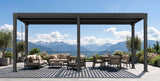 Patioslife Atlantic Premium Louvered Pergola with Adjustable Roof Panels, Integrated Gutter System & Freestanding All-Weather Outdoor Shelter for Patio, Deck & Poolside
