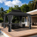Patioslife Aluminium Carport with Steel Roof – Weatherproof Canopy for Cars, Motorbikes & Campervans
