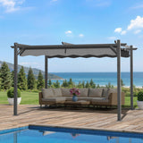 Patioslife Atlantic Retractable Pergola with Adjustable Canopy — Heavy-Duty Outdoor Shade Structure