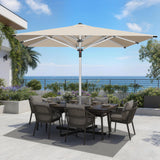 Patioslife Garden Parasol — Square & Round | Heavy-Duty Aluminium Pole, Double Vent Canopy | 2.7m, 3m & 3.35m