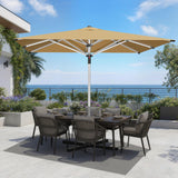 Patioslife Garden Parasol — Square & Round | Heavy-Duty Aluminium Pole, Double Vent Canopy | 2.7m, 3m & 3.35m