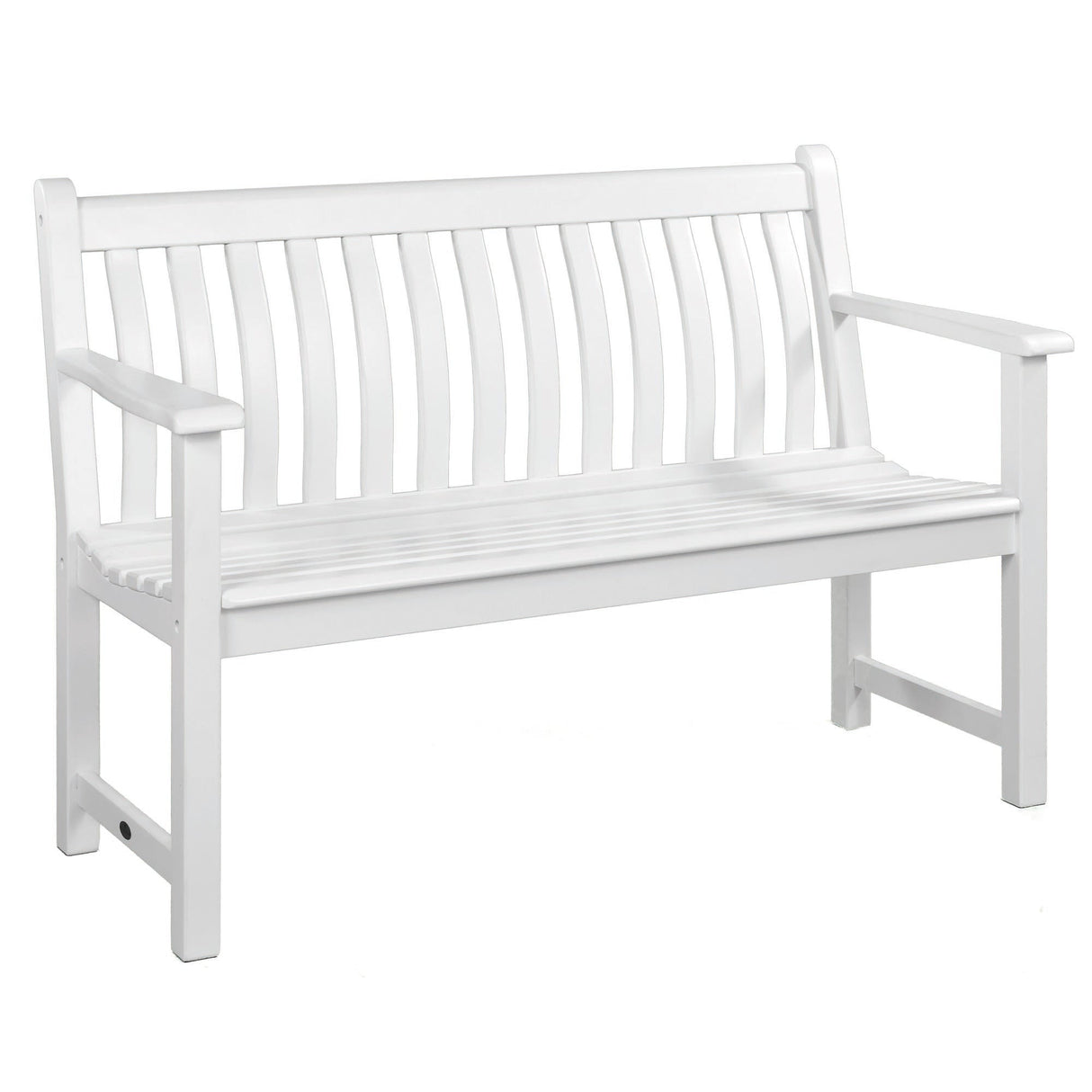 New England White Acacia Garden 2-Seater Bench 1.2m – Elegant Outdoor Wooden Seating