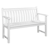 New England White Acacia Garden 2-Seater Bench 1.2m – Elegant Outdoor Wooden Seating