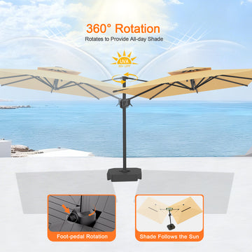 360 degree rotating patio umbrella Patioslife Aegis Pro All-weather Cantilever Parasol , Reinforced & Pow – UK-Patioslife Group:Motorcycle Bike Model:24