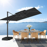 Patioslife Aegis Pro All-weather Cantilever Parasol , Reinforced & Powder-Coated Aluminium Ribs and Pole — Perfect for Garden & Patio