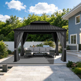 Patioslife Aluminium Carport with Steel Roof – Weatherproof Canopy for Cars, Motorbikes & Campervans