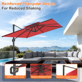 Patioslife Aegis Pro All-weather Cantilever Parasol , Reinforced & Powder-Coated Aluminium Ribs and Pole — Perfect for Garden & Patio