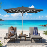 Patioslife Garden Parasol — Square & Round | Heavy-Duty Aluminium Pole, Double Vent Canopy | 2.7m, 3m & 3.35m