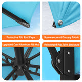 Patioslife Aegis Pro All-weather Cantilever Parasol , Reinforced & Powder-Coated Aluminium Ribs and Pole — Perfect for Garden & Patio