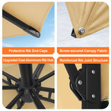 Patioslife Aegis Pro All-weather Cantilever Parasol , Reinforced & Powder-Coated Aluminium Ribs and Pole — Perfect for Garden & Patio