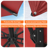 Patioslife Aegis Pro All-weather Cantilever Parasol , Reinforced & Powder-Coated Aluminium Ribs and Pole — Perfect for Garden & Patio
