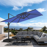 Patioslife Aegis Pro All-weather Cantilever Parasol , Reinforced & Powder-Coated Aluminium Ribs and Pole — Perfect for Garden & Patio