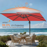 Patioslife Aegis Pro All-weather Cantilever Parasol , Reinforced & Powder-Coated Aluminium Ribs and Pole — Perfect for Garden & Patio