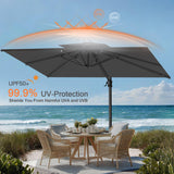 Patioslife Aegis Pro All-weather Cantilever Parasol , Reinforced & Powder-Coated Aluminium Ribs and Pole — Perfect for Garden & Patio