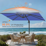 Patioslife Aegis Pro All-weather Cantilever Parasol , Reinforced & Powder-Coated Aluminium Ribs and Pole — Perfect for Garden & Patio