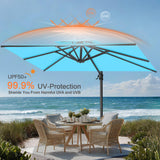 Patioslife Aegis Pro All-weather Cantilever Parasol , Reinforced & Powder-Coated Aluminium Ribs and Pole — Perfect for Garden & Patio