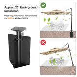 Patioslife Aegis Heavy Duty In-Ground Cantilever Parasol Base – 61cm Deep Dual-Coated Steel – High Wind Stability & Safe Outdoor Mount for Garden, Patio, Concrete (Copy)