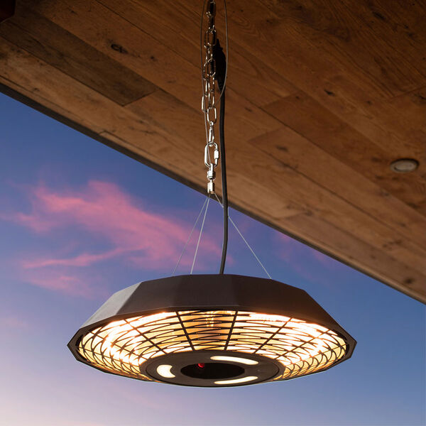 Hanging Patio Heater with LED Light & Remote Control – 2000W Electric Outdoor Heater