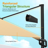 Patioslife Aegis Pro™ Cantilever Parasol with Base & Protective Cover — Fibreglass Ribs & Powder-Coated Aluminium Pole for Garden & Patio
