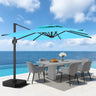 Patioslife Aegis Pro All-weather Cantilever Parasol , Reinforced & Powder-Coated Aluminium Ribs and Pole — Perfect for Garden & Patio