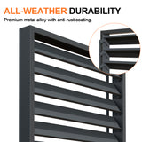 Patioslife Atlantic Series Aluminium Louvre Side Panel – Pergola Sidewall with Adjustable Louvers for Privacy, Shade and Wind Protection