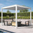 Patioslife Atlantic™，Louvered Pergola，Aluminium Frame，Adjustable Roof，Built-In LED Lights，Freestanding Design，All-Weather Shelter，Deck Pergola，Patio Pavilion，Poolside Shade，Outdoor Entertaining，Weatherproof，Sunshade & Rain Protection，Modern Outdoor Furniture，Luxury Patio Structure，Contemporary Design，Premium Outdoor Living,white