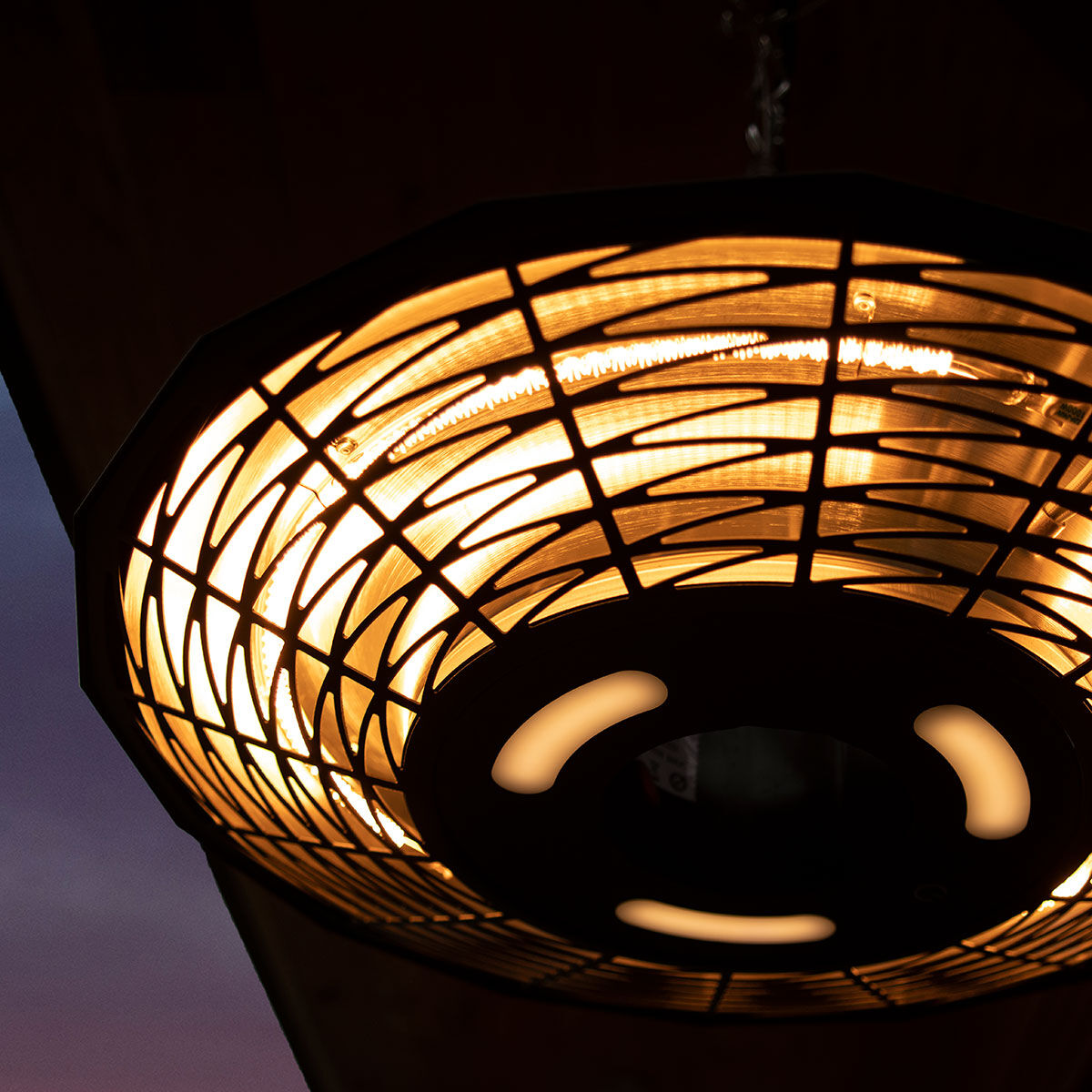 Hanging Patio Heater with LED Light & Remote Control – 2000W Electric Outdoor Heater