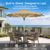 Patioslife Garden Parasol — Square & Round | Heavy-Duty Aluminium Pole, Double Vent Canopy | 2.7m, 3m & 3.35m