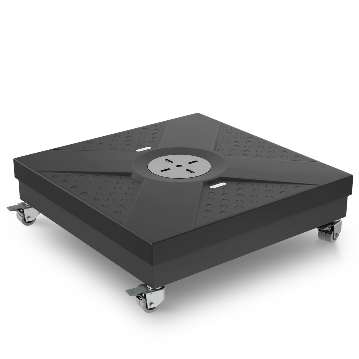 Rolling Cantilever Parasol Base with Lock, Supports Up to 400 kg, Decorative Modular Stand for Aegis Series and Most Offset Garden Parasols, Suitable for Patio, Garden and Poolside Use