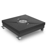 Rolling Cantilever Parasol Base with Lock, Supports Up to 400 kg, Decorative Modular Stand for Aegis Series and Most Offset Garden Parasols, Suitable for Patio, Garden and Poolside Use
