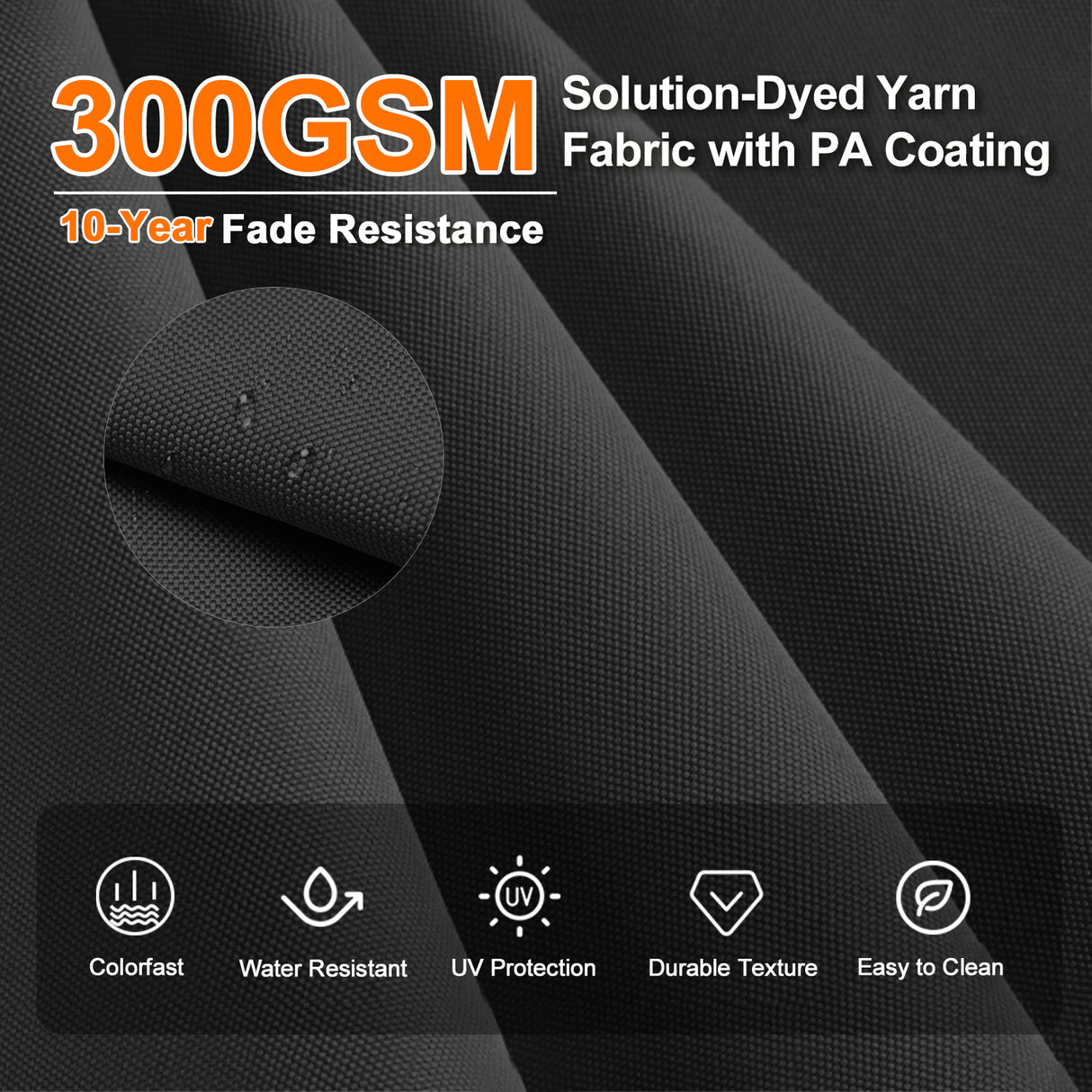 Patioslife Aegis Premium Cantilever Parasol with LED Strip Lights, Fibreglass Ribs & Powder-Coated Aluminium Pole — Luxury Garden & Patio Shade