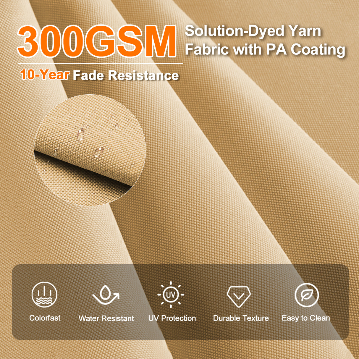 Patioslife Aegis Premium Cantilever Parasol with LED Strip Lights, Fibreglass Ribs & Powder-Coated Aluminium Pole — Luxury Garden & Patio Shade