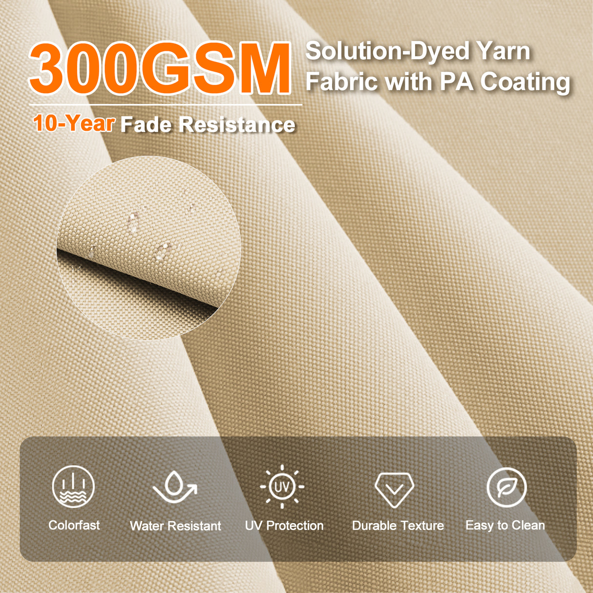 Patioslife Aegis Premium Cantilever Parasol with LED Strip Lights, Fibreglass Ribs & Powder-Coated Aluminium Pole — Luxury Garden & Patio Shade