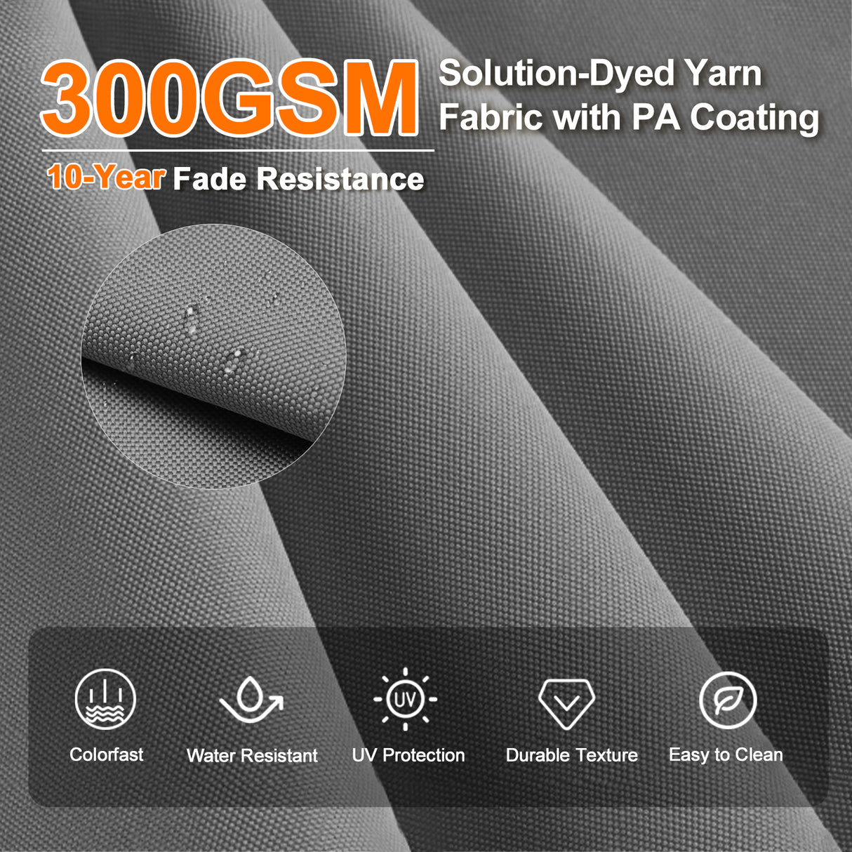 Patioslife Aegis Premium Cantilever Parasol with LED Strip Lights, Fibreglass Ribs & Powder-Coated Aluminium Pole — Luxury Garden & Patio Shade