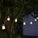 Outdoor B Bulb Festoon String Lights – 10 Warm LED Bulbs, Extendable, Weatherproof & Dimmable