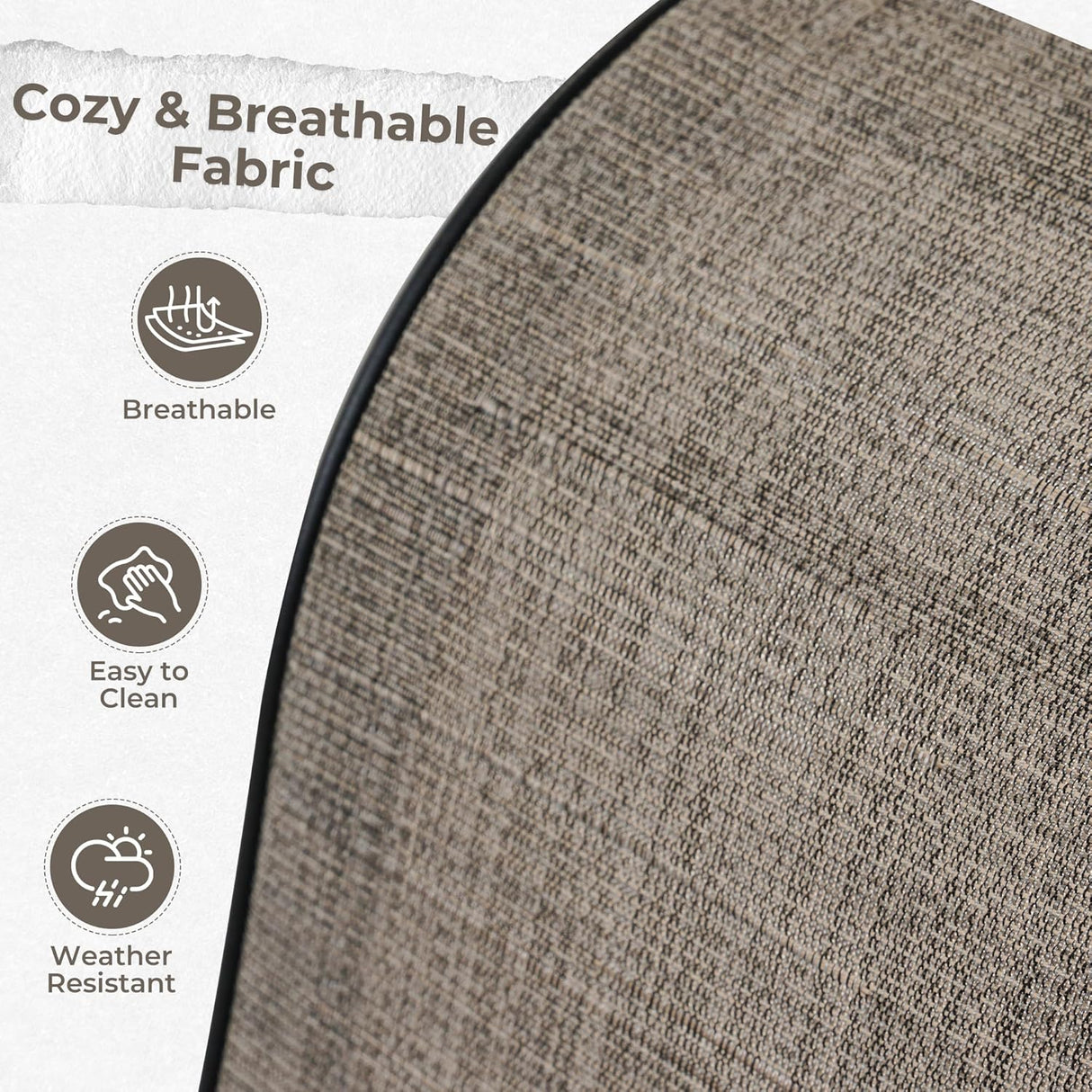 Outdoor Swivel Rocking Patio Dining Chairs Set of 2 – Textilene Patio Rockers with Sturdy Metal Frame for Garden, Deck, or Backyard