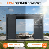 Patioslife Atlantic Series Aluminium Louvre Side Panel – Pergola Sidewall with Adjustable Louvers for Privacy, Shade and Wind Protection