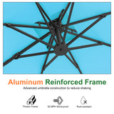 Patioslife Aegis Pro All-weather Cantilever Parasol , Reinforced & Powder-Coated Aluminium Ribs and Pole — Perfect for Garden & Patio