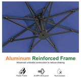 Patioslife Aegis Pro All-weather Cantilever Parasol , Reinforced & Powder-Coated Aluminium Ribs and Pole — Perfect for Garden & Patio