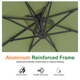 Patioslife Aegis Pro All-weather Cantilever Parasol , Reinforced & Powder-Coated Aluminium Ribs and Pole — Perfect for Garden & Patio
