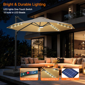 low voltage patio umbrella lights Patioslife Aegis Pro Round Cantilever with Solar LED Li – UK-Patioslife HexTek LS2 FF397 Vector FT2 1 x 10PCS String Size:Size5-0  Gap 16mm