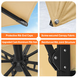 Patioslife Aegis Signature Series Rotating Cantilever Patio Umbrella with Adjustable Tilt for Garden & Poolside