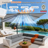 Patioslife Aegis Pro All-weather Cantilever Parasol , Reinforced & Powder-Coated Aluminium Ribs and Pole — Perfect for Garden & Patio