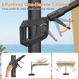 Patioslife Aegis Signature Series Rotating Cantilever Patio Umbrella with Adjustable Tilt for Garden & Poolside