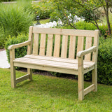 Pine Malu 4ft Garden Bench – FSC Certified Sustainable Timber, 2-Seater Outdoor Wooden Bench
