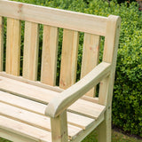 Pine Malu 4ft Garden Bench – FSC Certified Sustainable Timber, 2-Seater Outdoor Wooden Bench